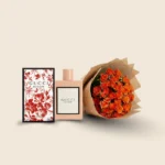 باقة أورانج سبراي روز مع عطر Gucci Bloom